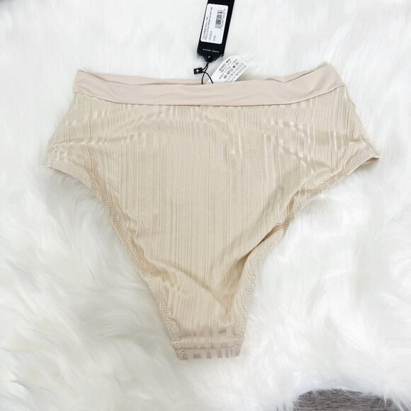 Tavik Pernille Slinky Rib High Waist Moderate Coverage Bikini Bottom Womens Larg - Picture 4 of 10